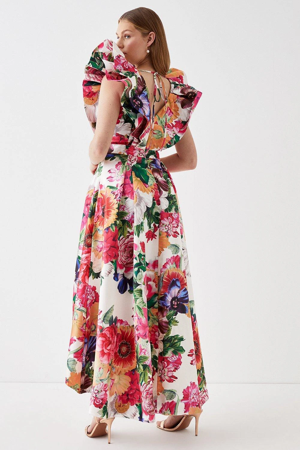 Coast Twill Printed Midi Dress 3 Coast Twill Printed Midi Dress - Image 3