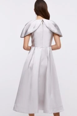 Coast Cape Sleeve Twill Midi Dress 6 Coast Cape Sleeve Twill Midi Dress -Coast bcc04906 silver xl 2