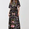 Coast Angel Sleeve Embroidered Maxi Dress