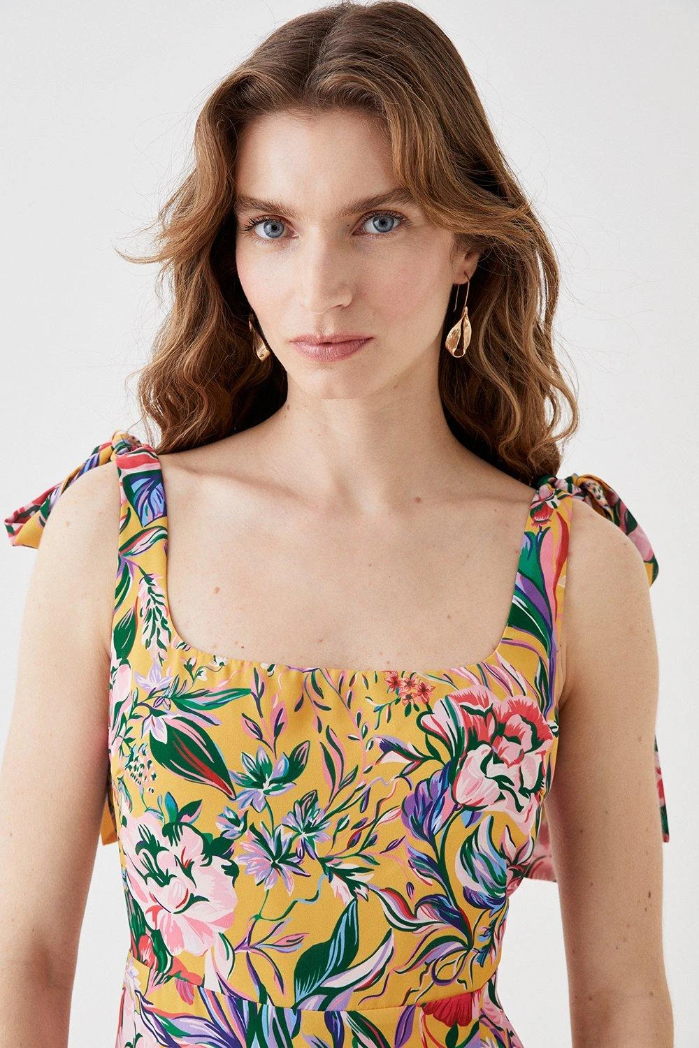 Coast Alexandra Farmer Tie Shoulder Midi Dress 2 Coast Alexandra Farmer Tie Shoulder Midi Dress - Image 2