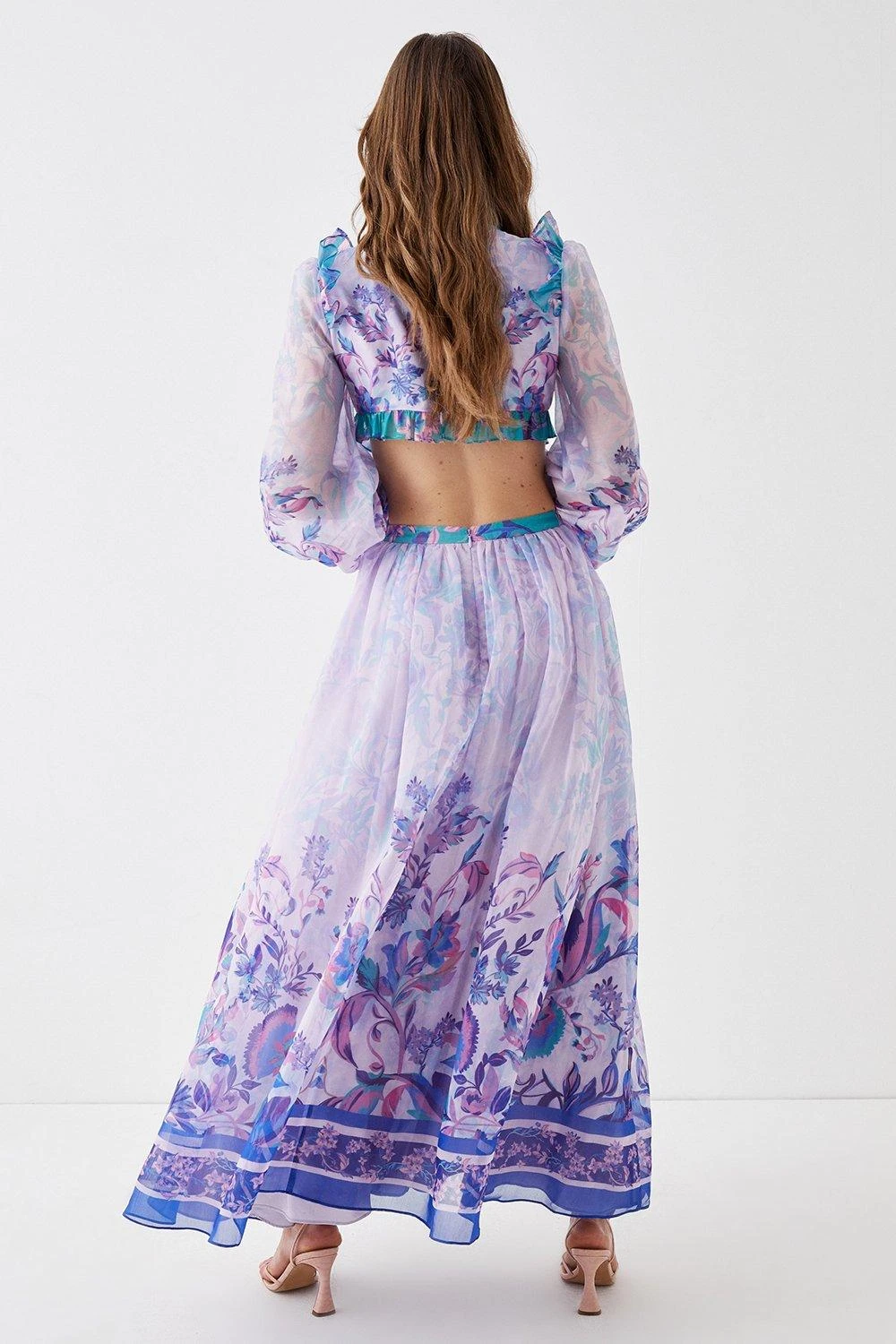 Coast Alexandra Farmer Ruffle Shoulder Volume Sleeve Maxi Dress 3 Coast Alexandra Farmer Ruffle Shoulder Volume Sleeve Maxi Dress - Image 3