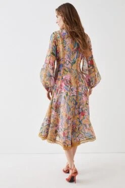 Coast Alexandra Farmer Trim Detail Midi Dress -Coast bcc05002 yellow xl 2