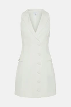 Coast Halter Waistcoat Tailored Mini Dress 8 Coast Halter Waistcoat Tailored Mini Dress -Coast bcc05029 ivory xl 3