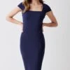 Coast Square Neck Ponte Midi Dress