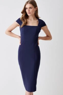 Coast Square Neck Ponte Midi Dress