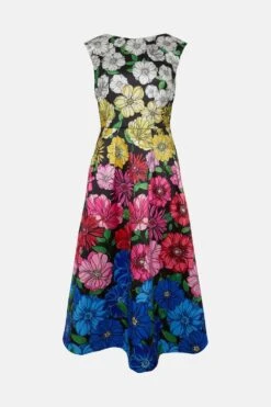 Coast Structured Twill Midi Dress With Pockets -Coast bcc05130 multi xl 3