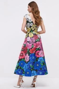 Coast Structured Twill Midi Dress With Pockets -Coast bcc05130 multi xl 5