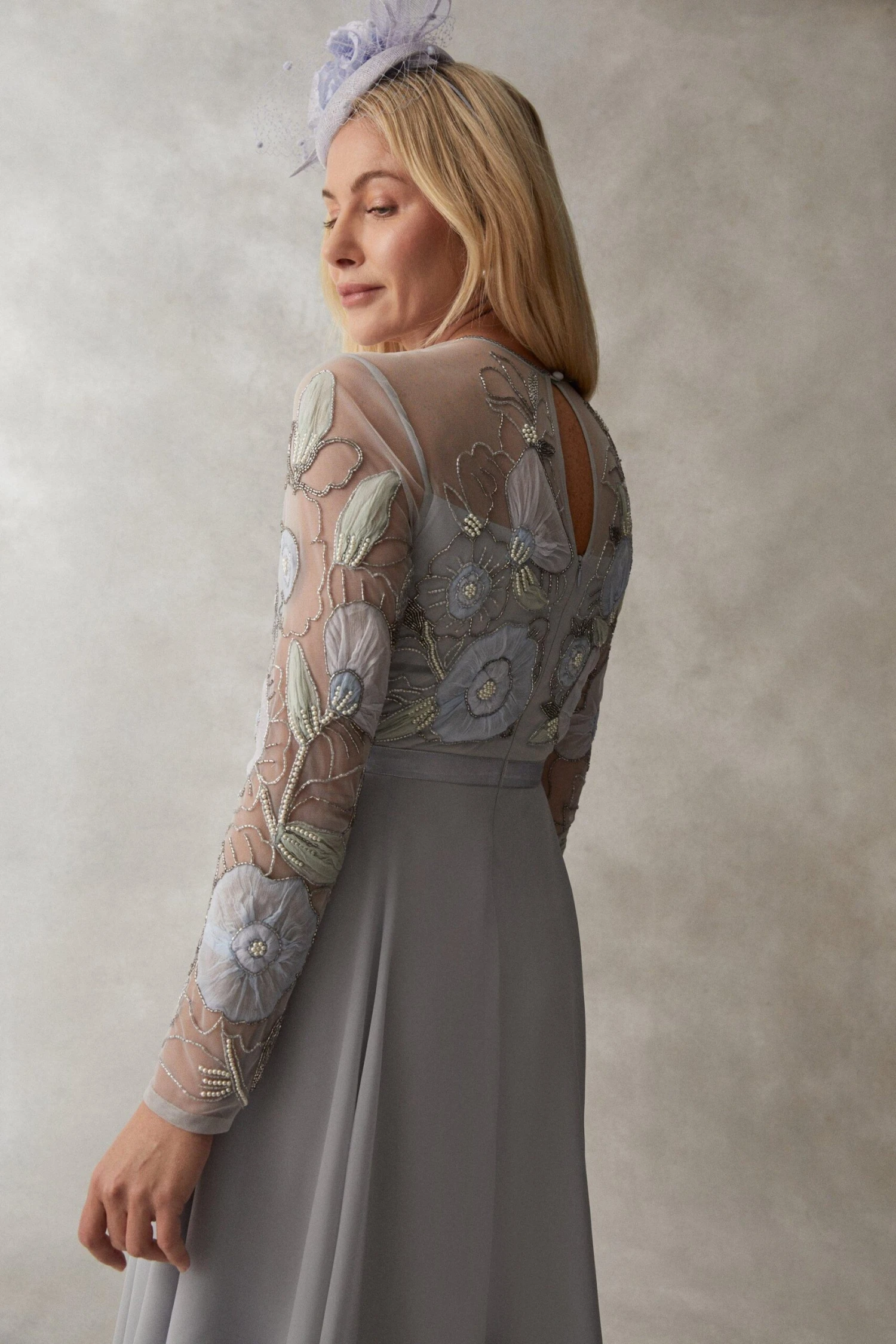 Coast Premium Hand Embellished Chiffon Applique Midi Dress 4 Coast Premium Hand Embellished Chiffon Applique Midi Dress - Image 4