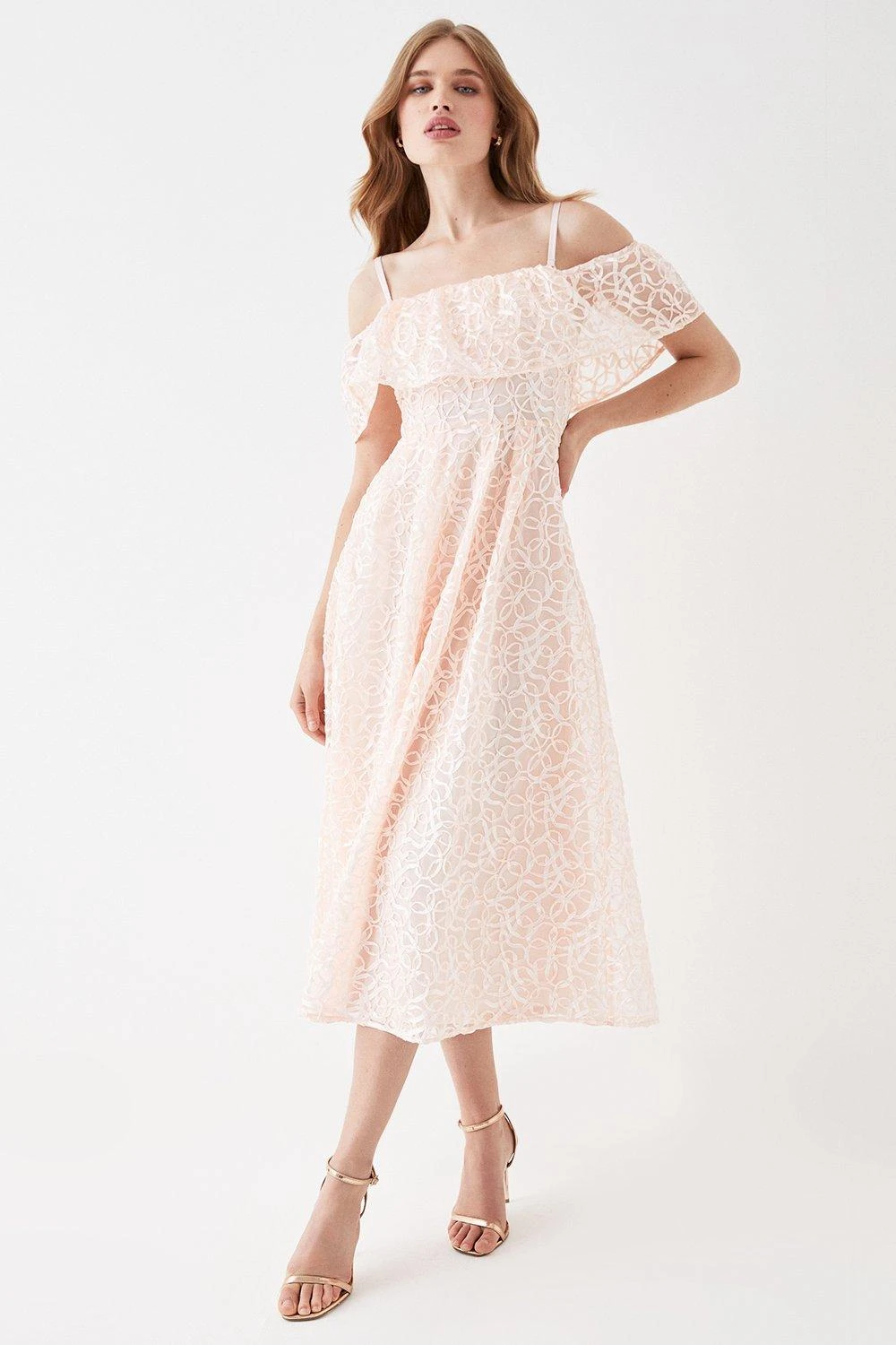 Coast Bardot Overlayer Midi Dress 1 Coast Bardot Overlayer Midi Dress