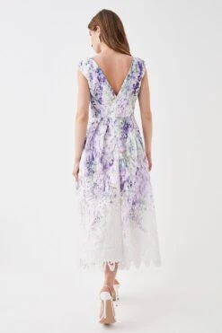 Coast Printed Lace Sleeveless Midi Dress -Coast bcc05454 lilac xl 2
