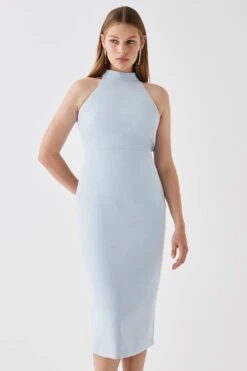 Coast 38 Coast Bow Back Halter Neck Midi Dress