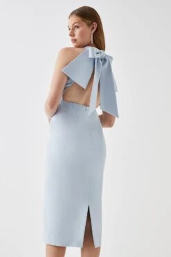 Coast Bow Back Halter Neck Midi Dress -Coast bcc05488 pale20blue xl 2