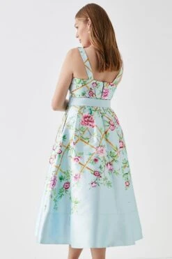 Coast Twill Midi Dress With Pleat Strap & Belt 5 Coast Twill Midi Dress With Pleat Strap & Belt -Coast bcc05490 blue xl 2