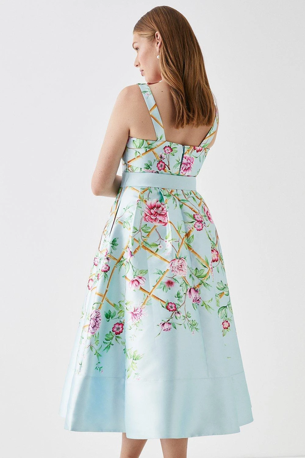 Coast Twill Midi Dress With Pleat Strap & Belt 3 Coast Twill Midi Dress With Pleat Strap & Belt - Image 3