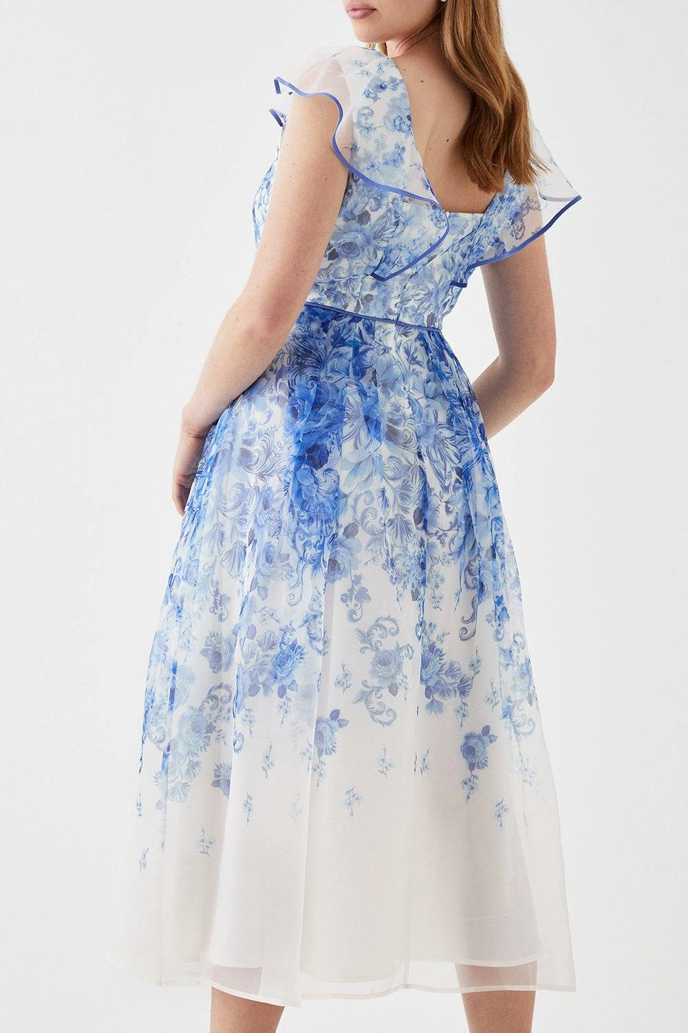 Coast Organza Frill Sleeve Midi Dress 3 Coast Organza Frill Sleeve Midi Dress - Image 3