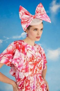 Coast Lisa Tan Printed Ruffle Sleeve Midi Dress -Coast bcc05551 red xl 3