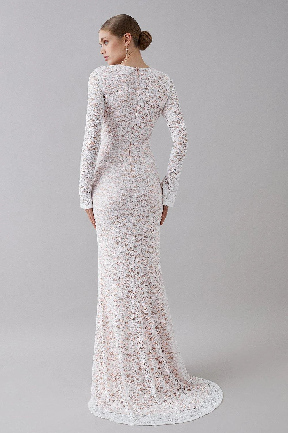 Coast Long Sleeve Boho Lace Keyhole Wedding Dress 3 Coast Long Sleeve Boho Lace Keyhole Wedding Dress - Image 3