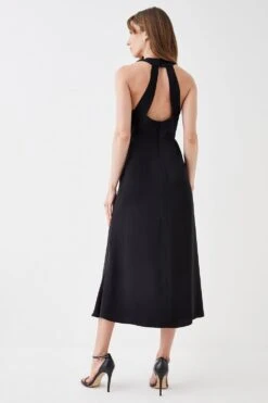 Coast Twist Neck Midi Dress -Coast bcc05576 black xl 2