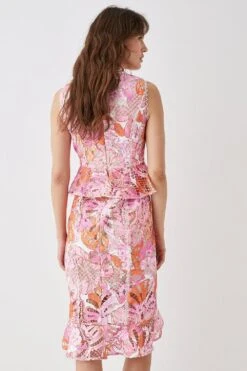 Coast Lace Midi Dress With Cut Out Back 8 Coast Lace Midi Dress With Cut Out Back -Coast bcc05587 pink xl 3