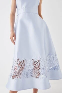 Coast Lace Top & Hem Midi Dress -Coast bcc05596 blue xl 3