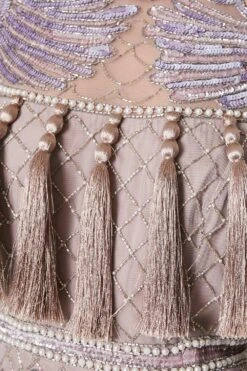 Coast The Collector Hand Embellished Midi Dress With Tassles -Coast bcc05681 mink xl 4