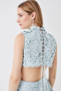 Coast The Collector Applique Lace Mini Dress -Coast bcc05711 blue xl 3