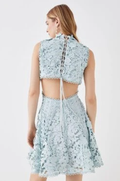 Coast The Collector Applique Lace Mini Dress -Coast bcc05711 blue xl 4