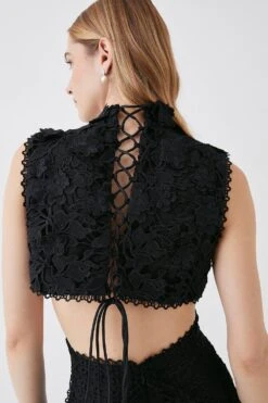 Coast The Collector Applique Lace Midi Dress -Coast bcc05713 black xl 2