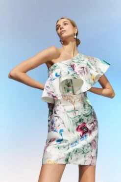 Coast 10 Coast The Collector One Shoulder Twill Mini Dress