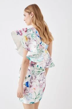 Coast The Collector One Shoulder Twill Mini Dress -Coast bcc05753 white xl 4