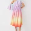 Coast Sunset Ombre Print Cotton Midi Dress