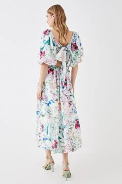 Coast The Collector Pleat Bust Midi Cotton Dress -Coast bcc05772 white xl 4