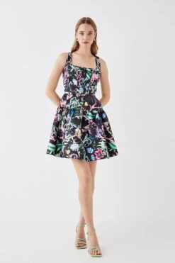 Coast The Collector Square Neck Twill Mini Dress -Coast bcc05825 black xl 2