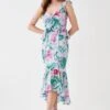 Coast Twist Front Georgette Jacquard Midi Dress