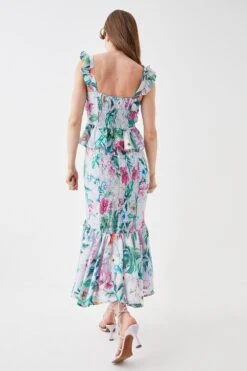 Coast Twist Front Georgette Jacquard Midi Dress -Coast bcc05857 grey xl 2