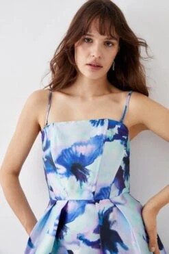 Coast Satin Twill Strapless Midi Dress 9 Coast Satin Twill Strapless Midi Dress -Coast bcc05859 blue xl 4