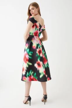 Coast Scuba Bardot Printed Midi Dress 6 Coast Scuba Bardot Printed Midi Dress -Coast bcc05936 multi xl 2